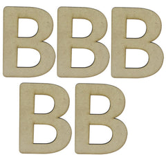 MDF Alphabets Letter 4Inch 5 Pcs MAL4-B
