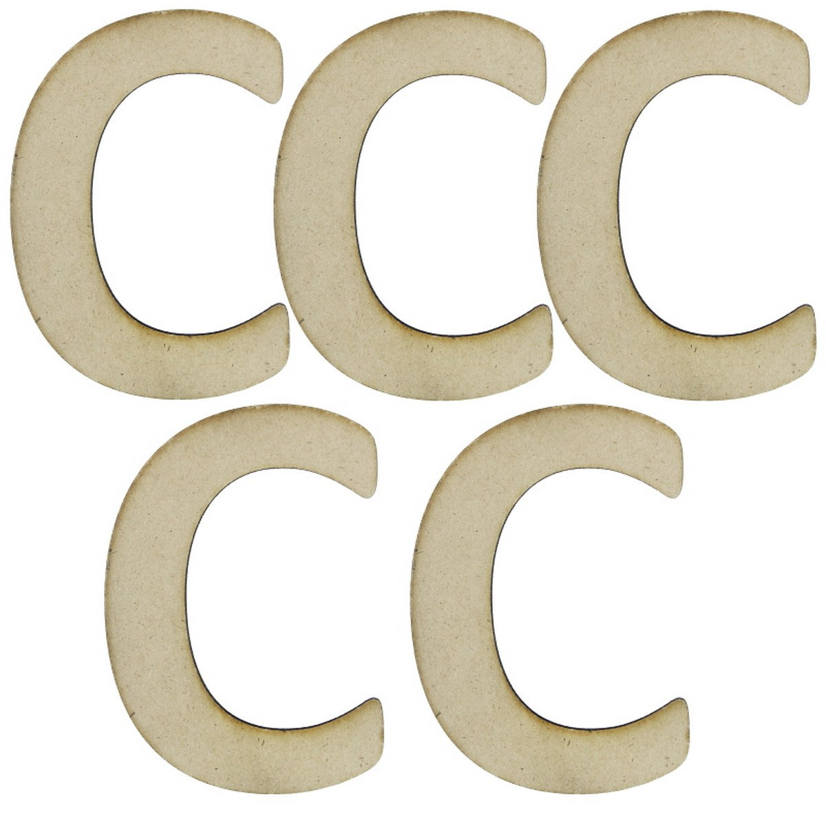 MDF Alphabets Letter 4Inch 5 Pcs MAL4-C