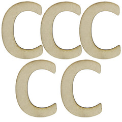 MDF Alphabets Letter 4Inch 5 Pcs MAL4-C
