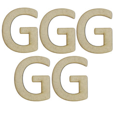 MDF Alphabets Letter 4Inch 5 Pcs MAL4-G