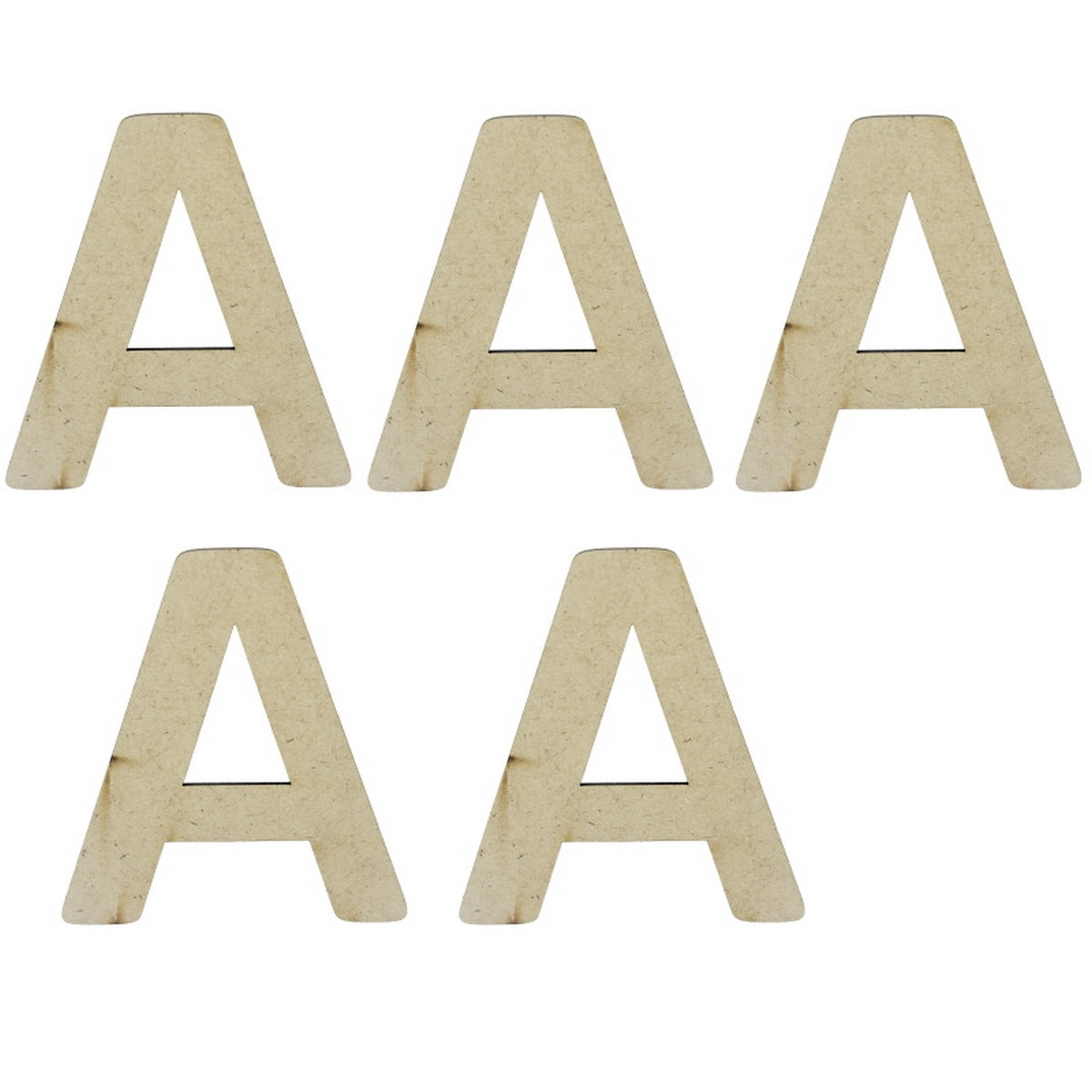 MDF Alphabets Letter 4mm 4Inch 5 Pcs MAL4-A