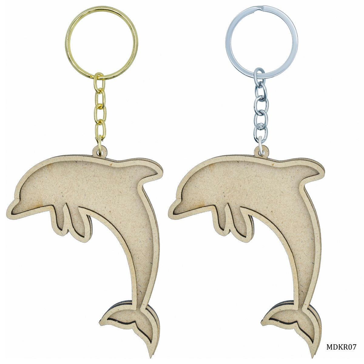 MDF DIY Key Ring 2 Pcs Set Dolphin MDKR07
