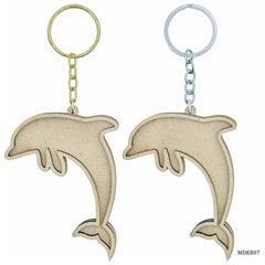 MDF DIY Key Ring 2 Pcs Set Dolphin MDKR07