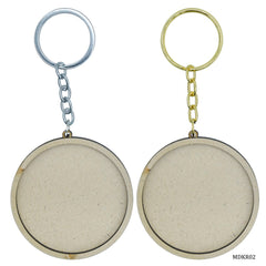 MDF DIY Key Ring 2 Pcs Set Round MDKR02