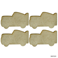 MDF DIY Plate 2 Inch 4 Pcs Set Car MDP209