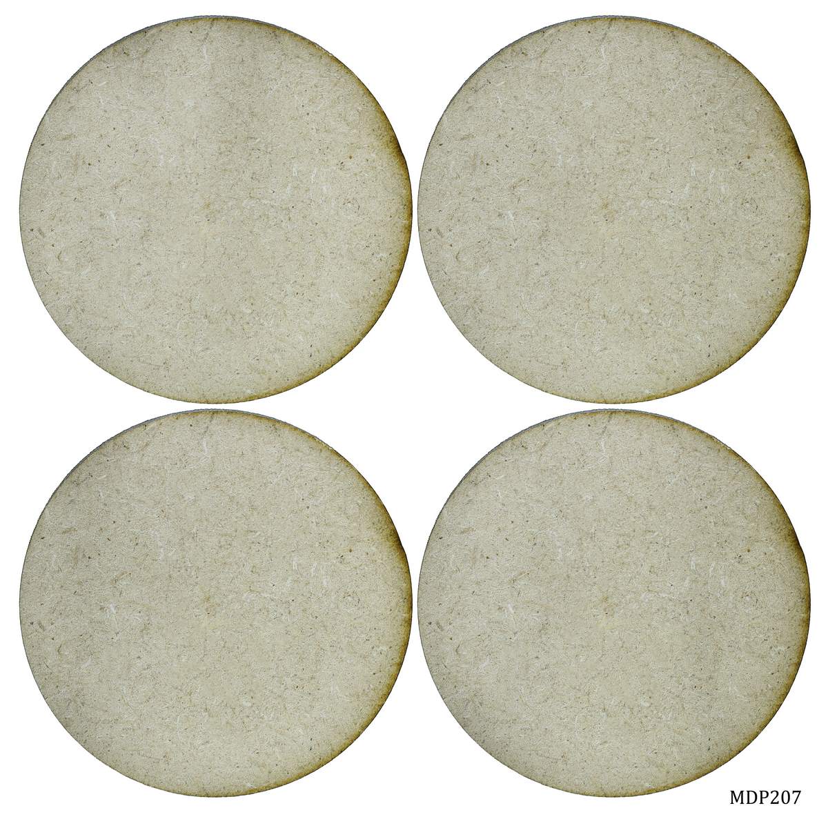 MDF DIY Plate 2 Inch 4 Pcs Set Round MDP207