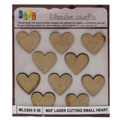 MDF Laser Cutting Heart Mix Small MLCS05