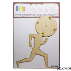 MDF Laser Cutting Man Sport Clock MLCM00