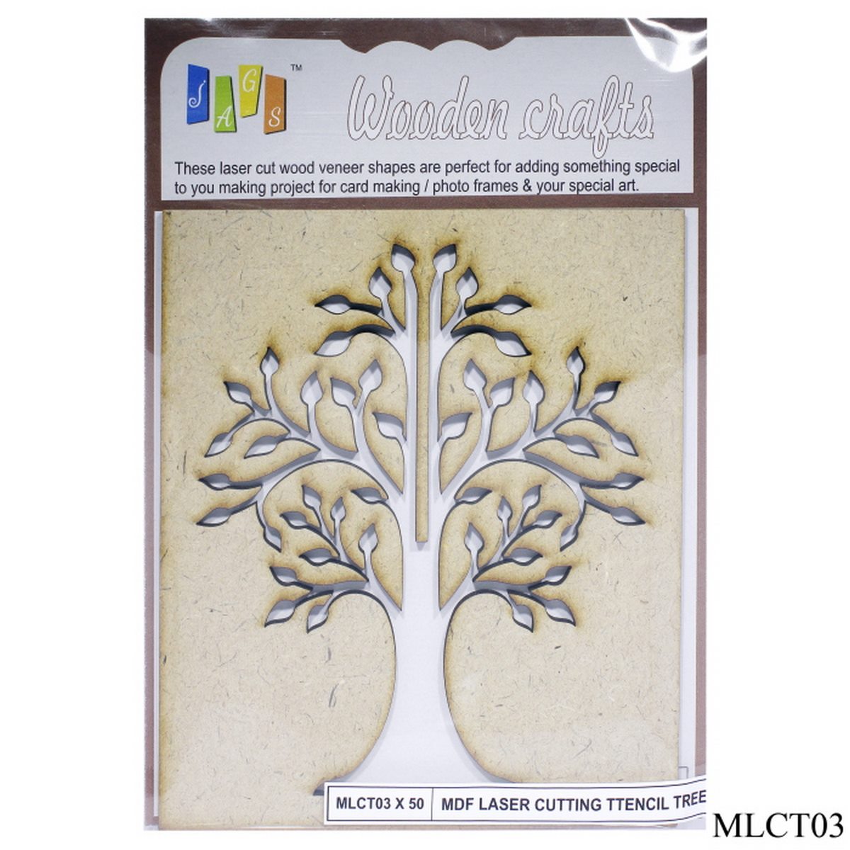 MDF Laser Cutting Stencil Tree MLCT03