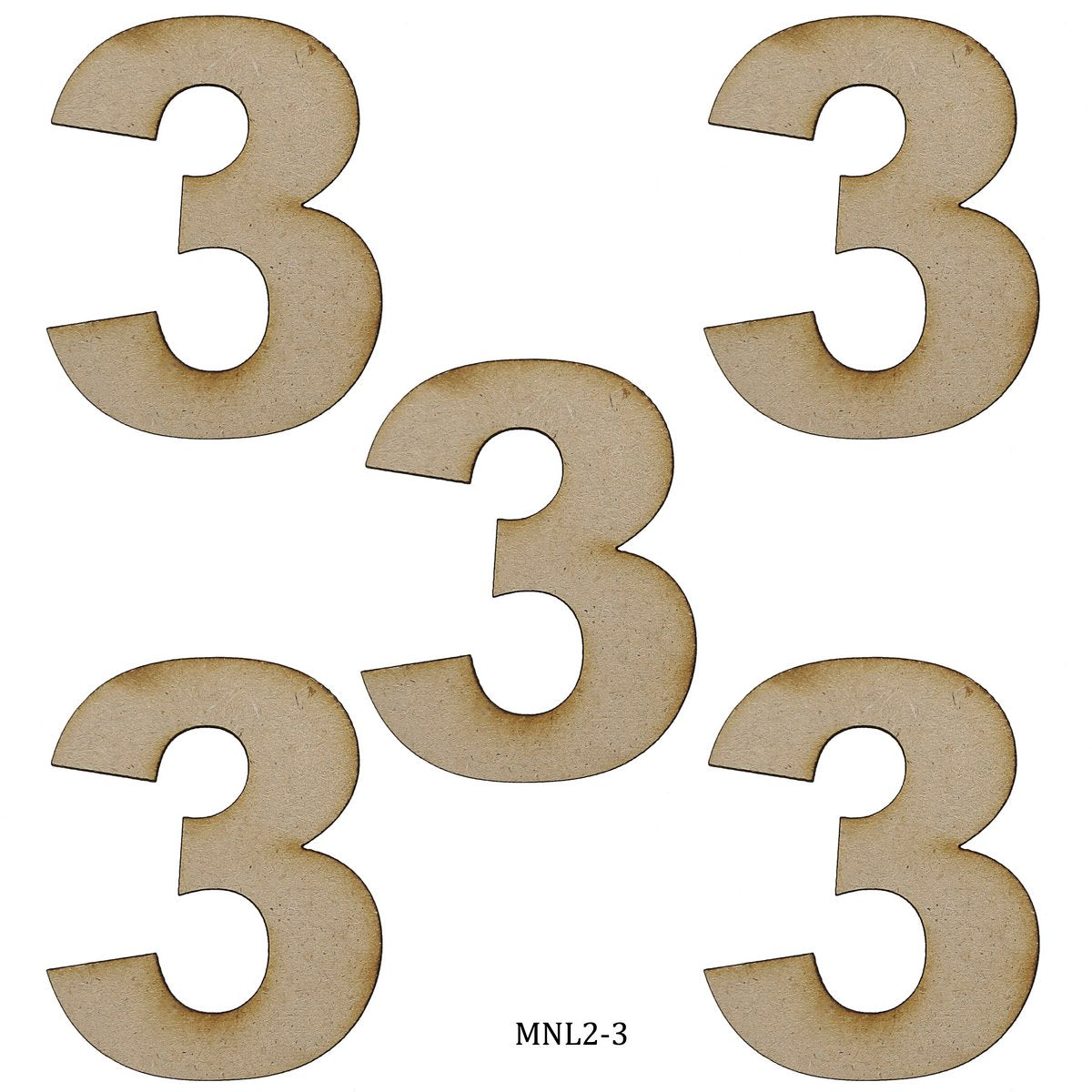 MDF Number Letter 2Inch No 3 MNL2-3