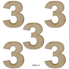 MDF Number Letter 2Inch No 3 MNL2-3