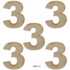 MDF Number Letter 2Inch No 3 MNL2-3