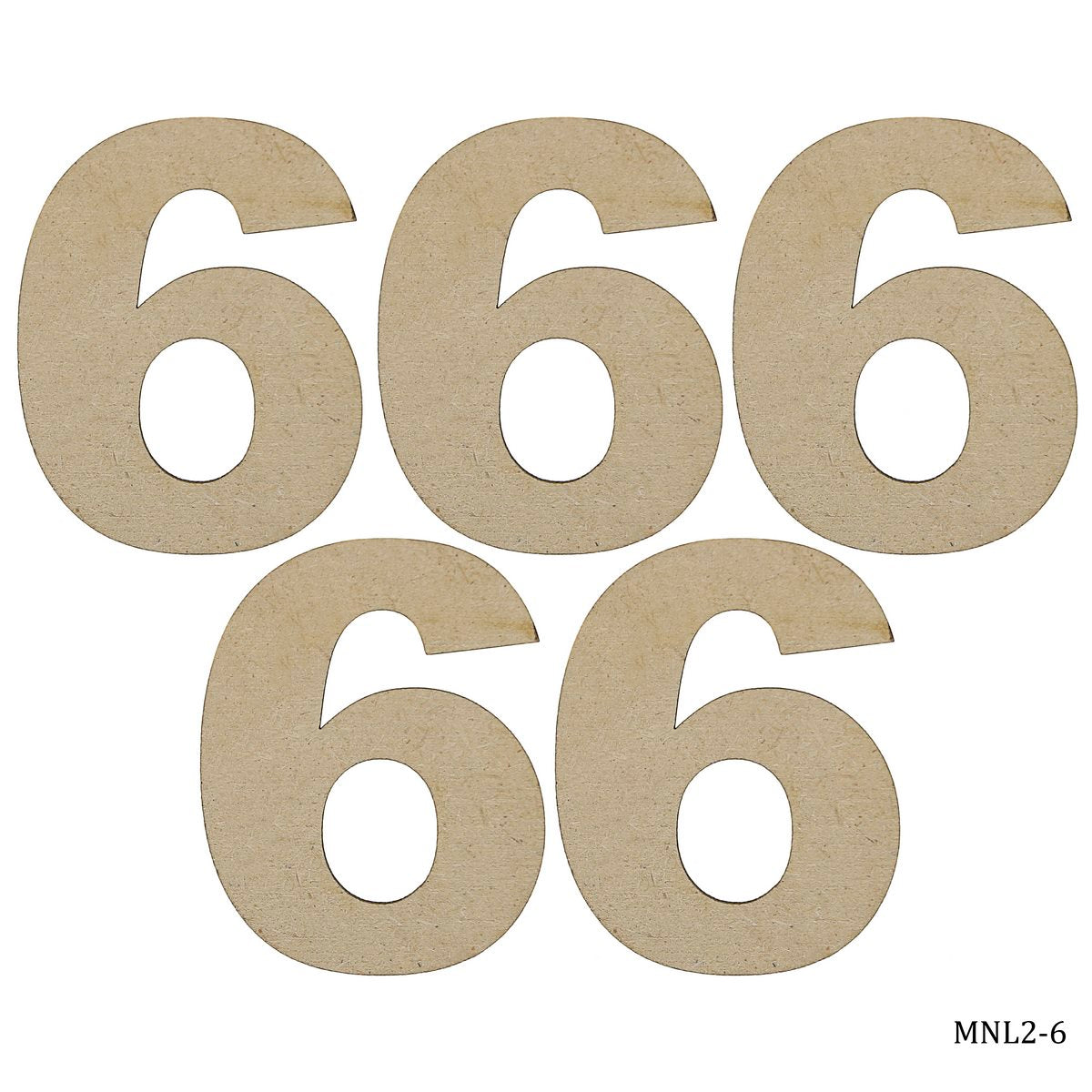 MDF Number Letter 2Inch No 6 MNL2-6