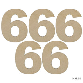 MDF Number Letter 2Inch No 6 MNL2-6