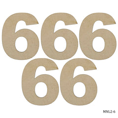 MDF Number Letter 2Inch No 6 MNL2-6