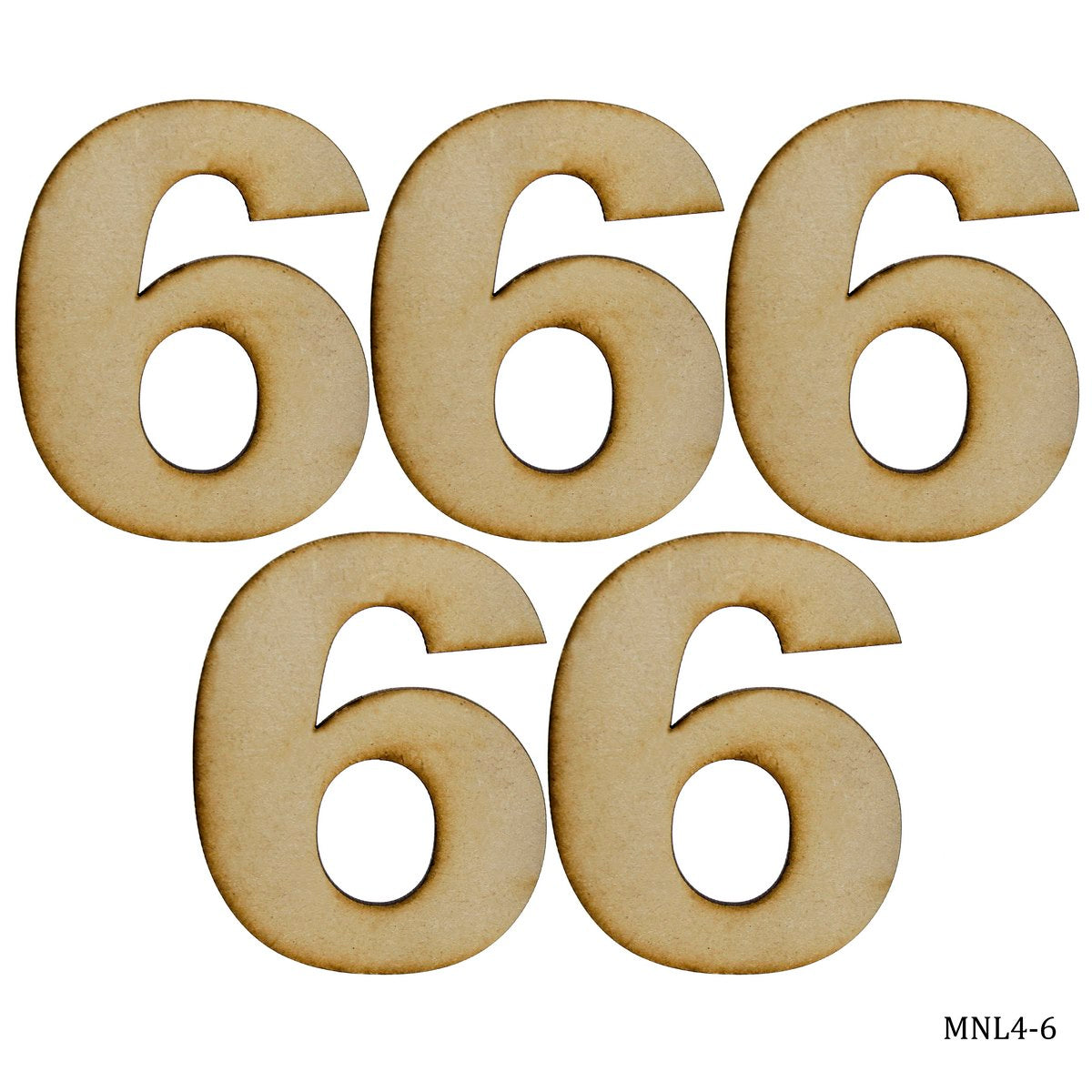MDF Number Letter 4Inch No 6 MNL4-6