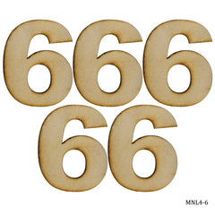 MDF Number Letter 4Inch No 6 MNL4-6