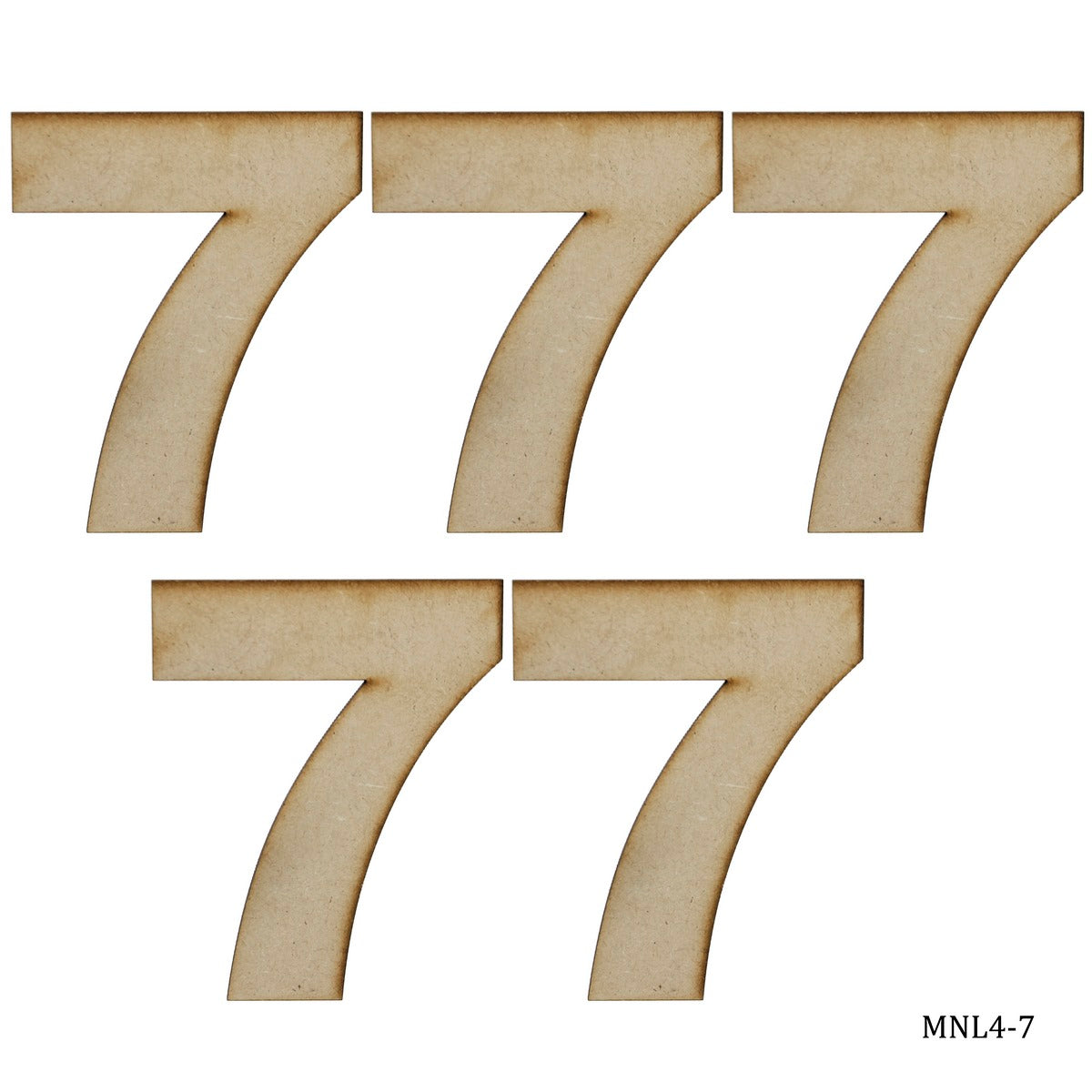MDF Number Letter 4Inch No 7 MNL4-7