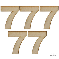 MDF Number Letter 4Inch No 7 MNL4-7
