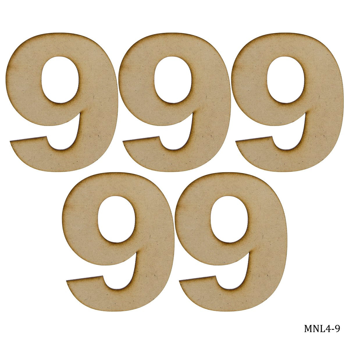 MDF Number Letter 4Inch No 9 MNL4-9