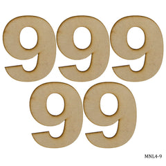 MDF Number Letter 4Inch No 9 MNL4-9