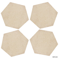 MDF Plate Hexagon 10X10 4MM 4 Pics MPH100