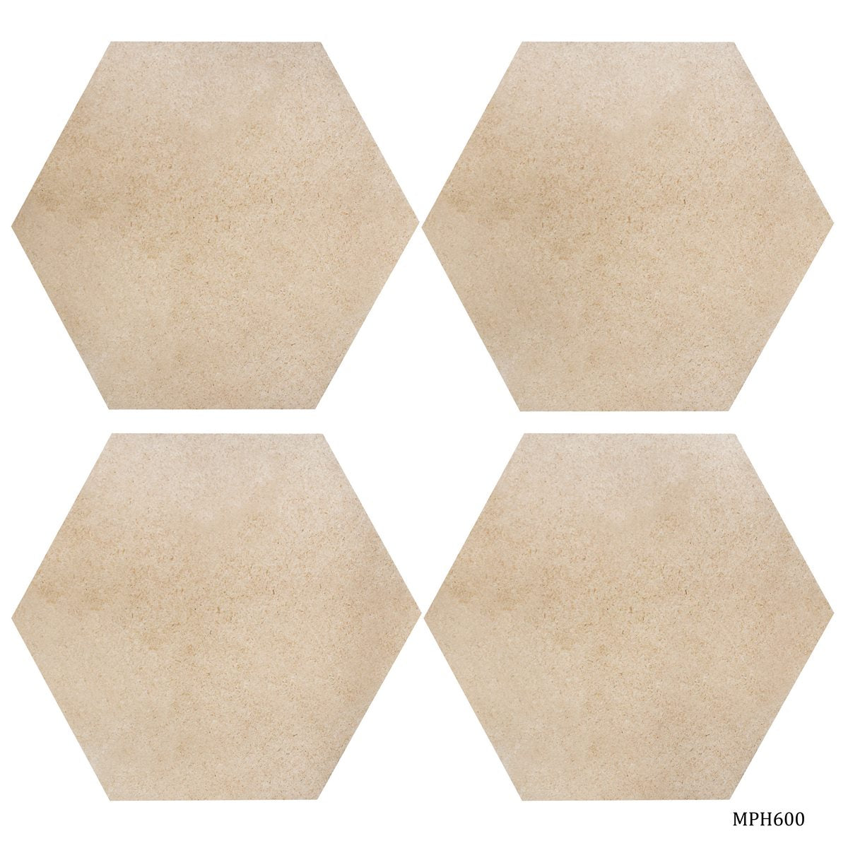 MDF Plate Hexagon 6X6 4MM 4 Pics MPH600