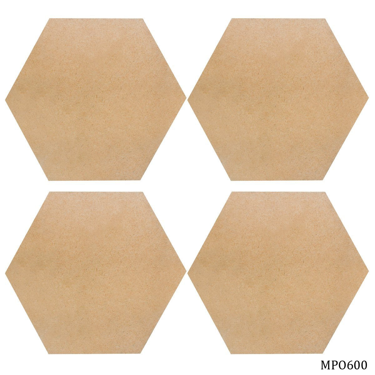 MDF Plate Octagon 6X6 4MM 4 Pics MPO600