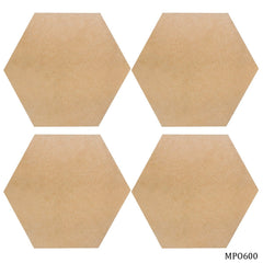 MDF Plate Octagon 6X6 4MM 4 Pics MPO600