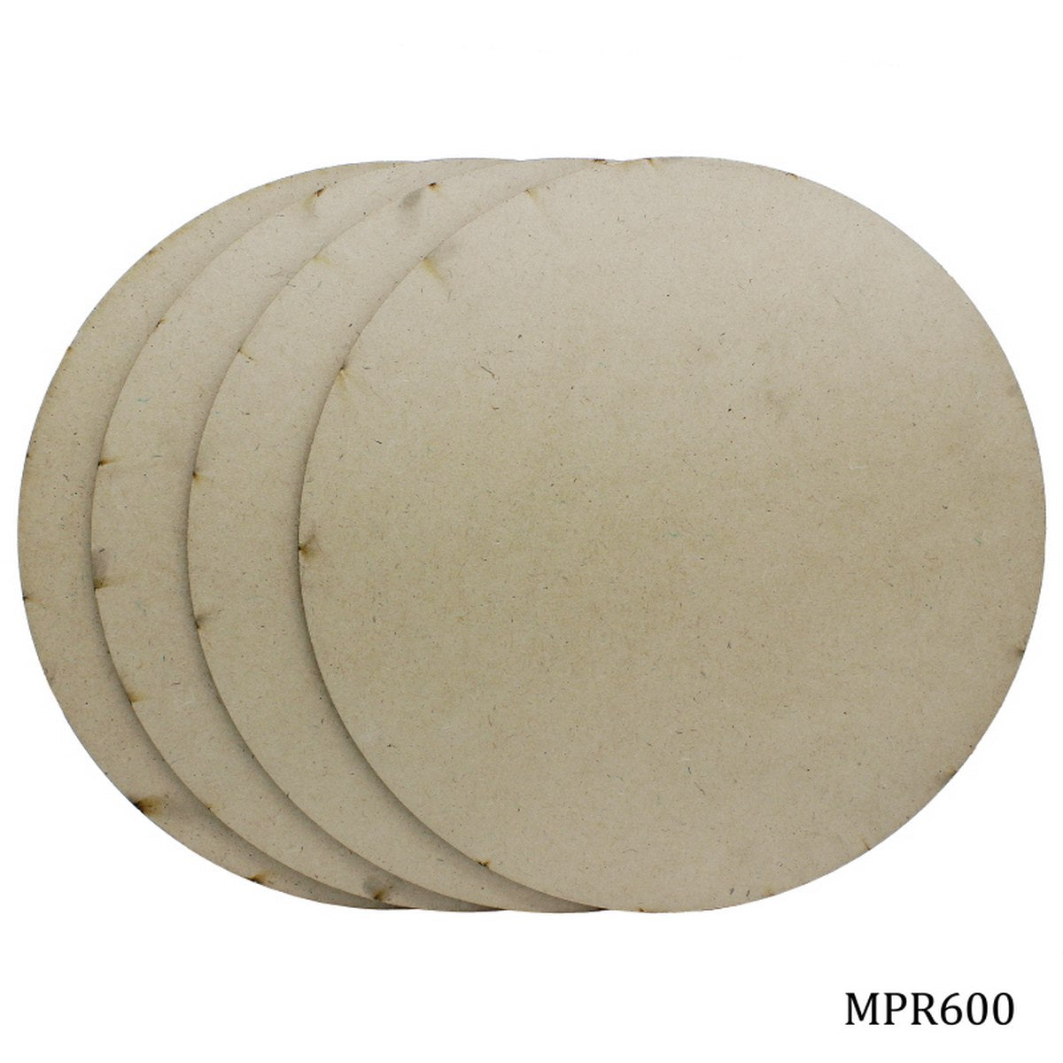 MDF Plate Round 6X6 4MM 4 Pics MPR600