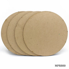 MDF Plate Round 8X8 4MM 4 Pics MPR800