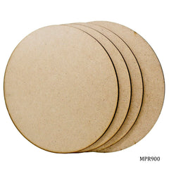 MDF Plate Round 9X9 4MM 4 Pics MPR900