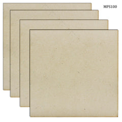 MDF Plate Square 10X10 4MM 4 Pics MPS100