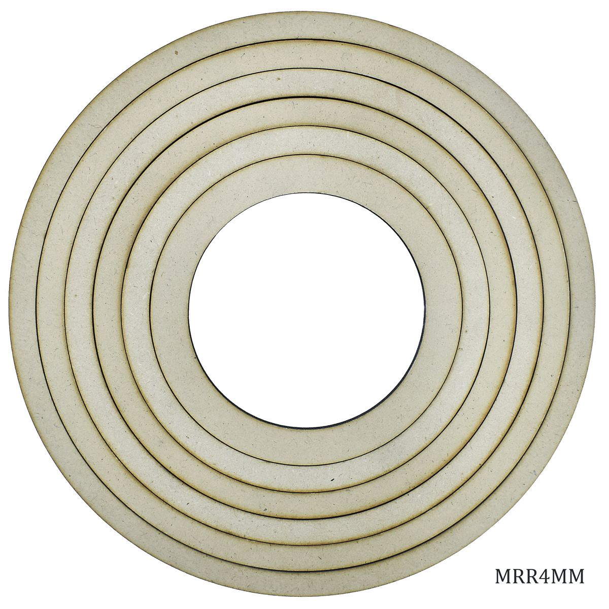MDF Ring Round 4MM 6 Pcs Set 10/9/8/7/6/5 MRR4MM