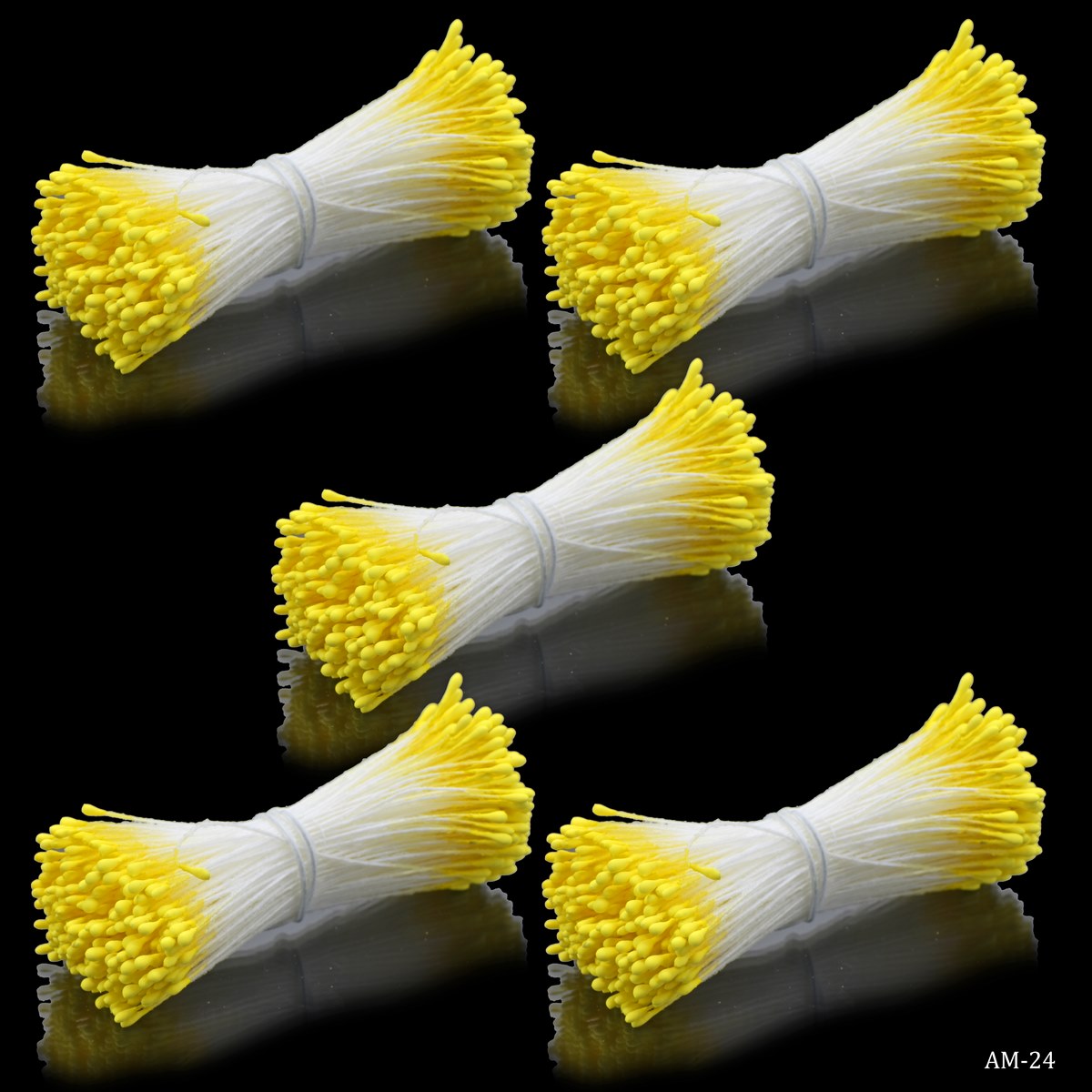 Artificial Flower Polons Pack Of 5 Yellow AFP4-YW