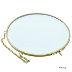 Photo Frame Brass Glass Round 8Inch PFBMR-8