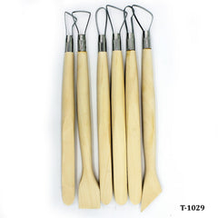Craft Clay Tool Set 6pcs Wooden T-1029