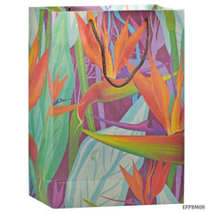 Eco Friendly Paper Bag Medium 12.2 X 7.2 African Fl EFPBM08