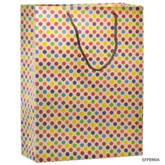 Eco Friendly Paper Bag Medium 12.2 X 7.2 Polka Dot EFPBM06