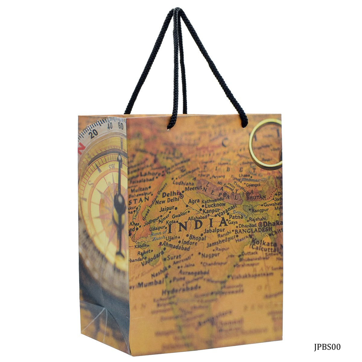 Jags Paper Bag Small (A5) Vintage Map India A5 JPBS00