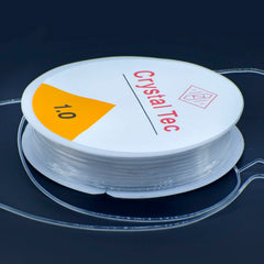 Beading Wire No1.0M Silicon Plastic White 10Pc Roll BWSPWE-1