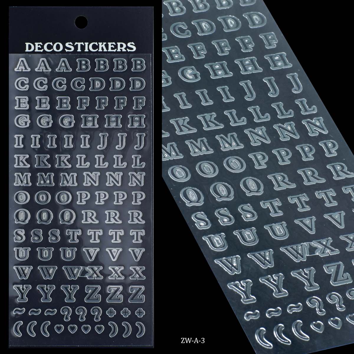 Sticker Alphabet Silver ZW-A-3