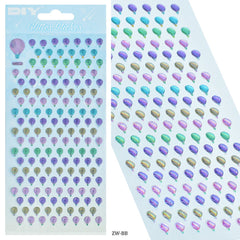 Sticker Glitter Magic Decorative Heart ZW-BB
