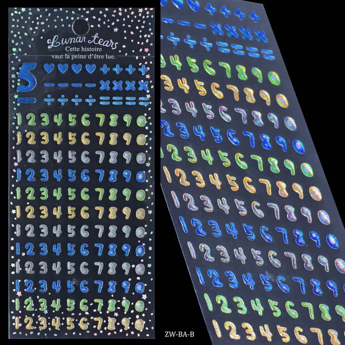Sticker Lunan Tears Number ZW-BA-B