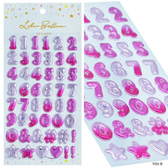 Sticker Number Lite Ballon YDS-B