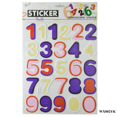 Sticker Stereoscopic 0-9 WX002YK