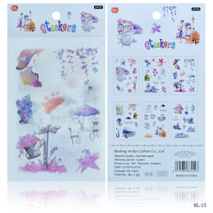 Stickers Journal Summer Season Mix Design 6Pcs BL-15