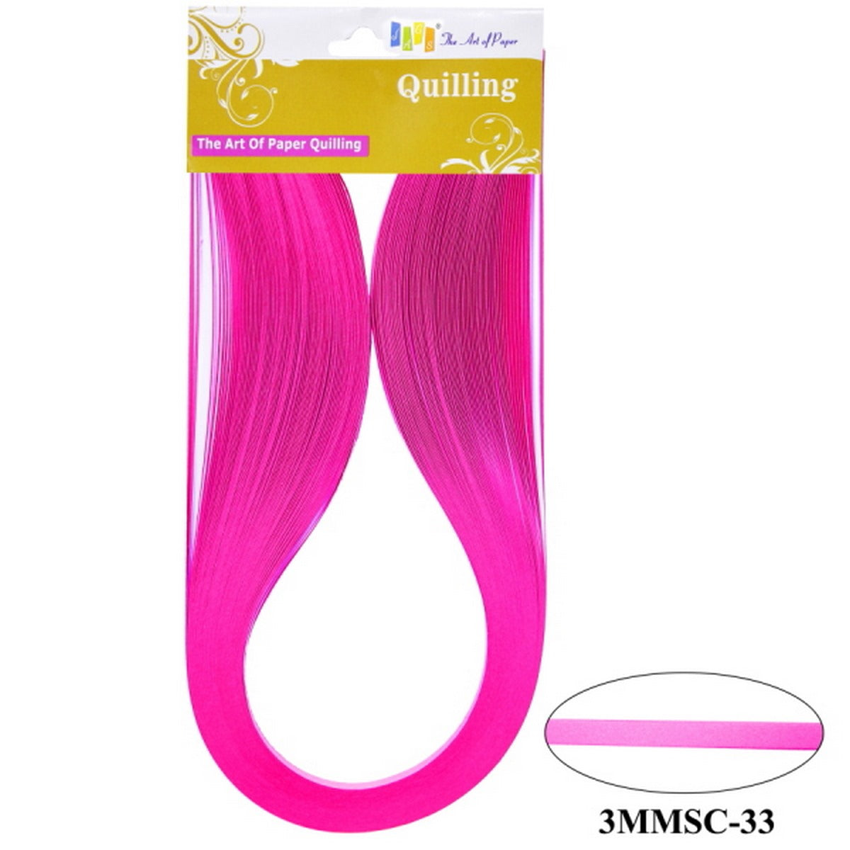 Quilling Strip 3mm S C 33 Flo.Pink 3MMSC-33