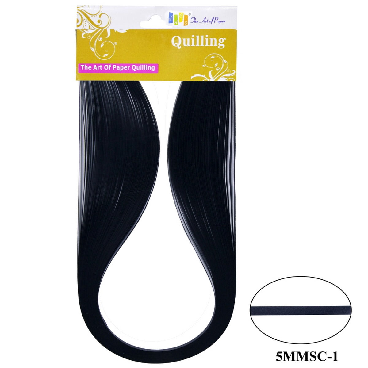 Quilling Strip 5mm S C 01 Black 5MMSC-01