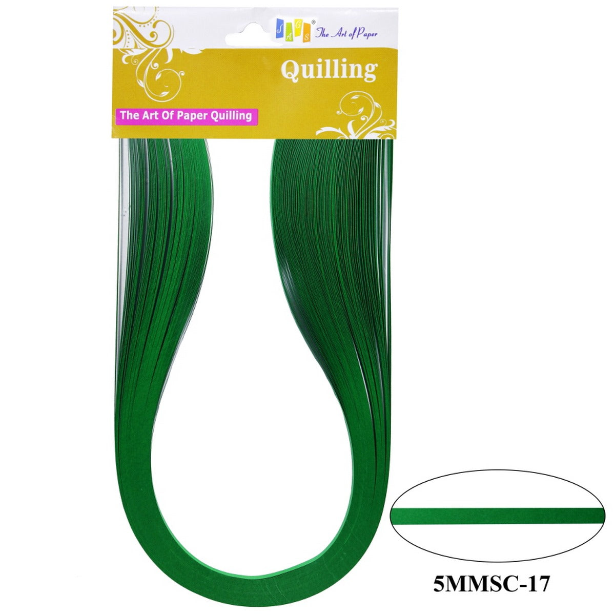 Quilling Strip 5mm S/C 17 Green 5MMSC-17